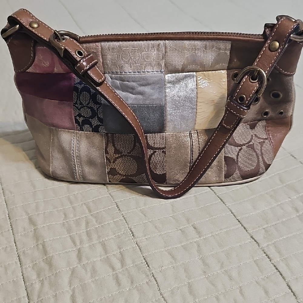 Coach Multicolor Patchwork Shoulder Bag